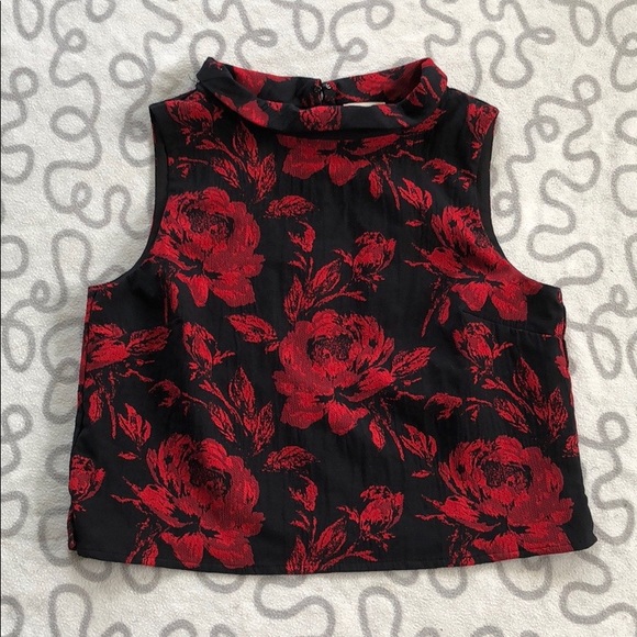 New York & Company Tops - Eva Mendes Floral Collared Zip Back Blouse